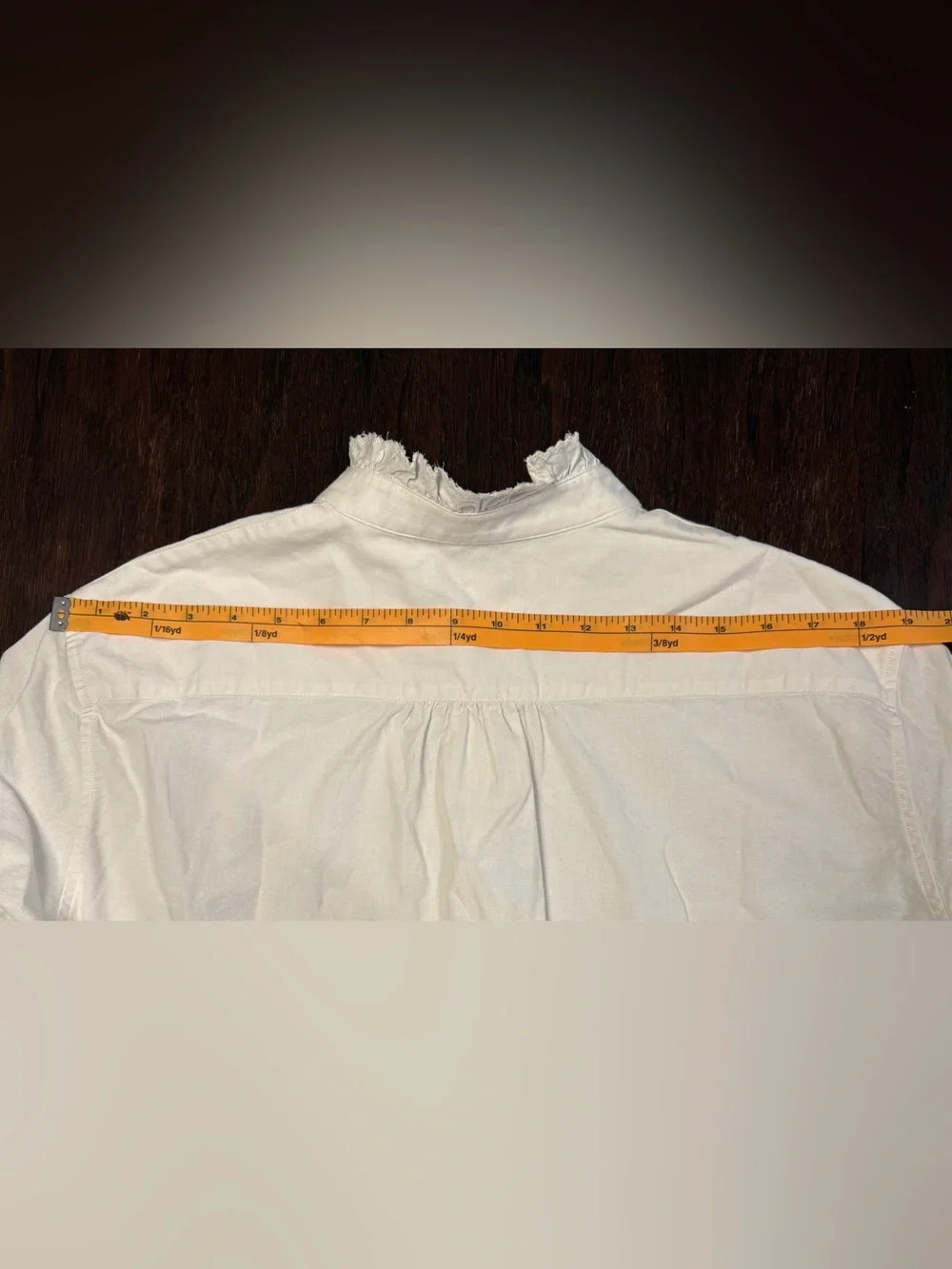 Ines de la Fressange x Uniqlo Ruffle Collar 100% Cotton Button-Up L French Chic - Picture 16 of 16
